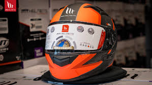 MT-KRE SV MOMENTUM-HELMET-MAT BLACK/ORANGE